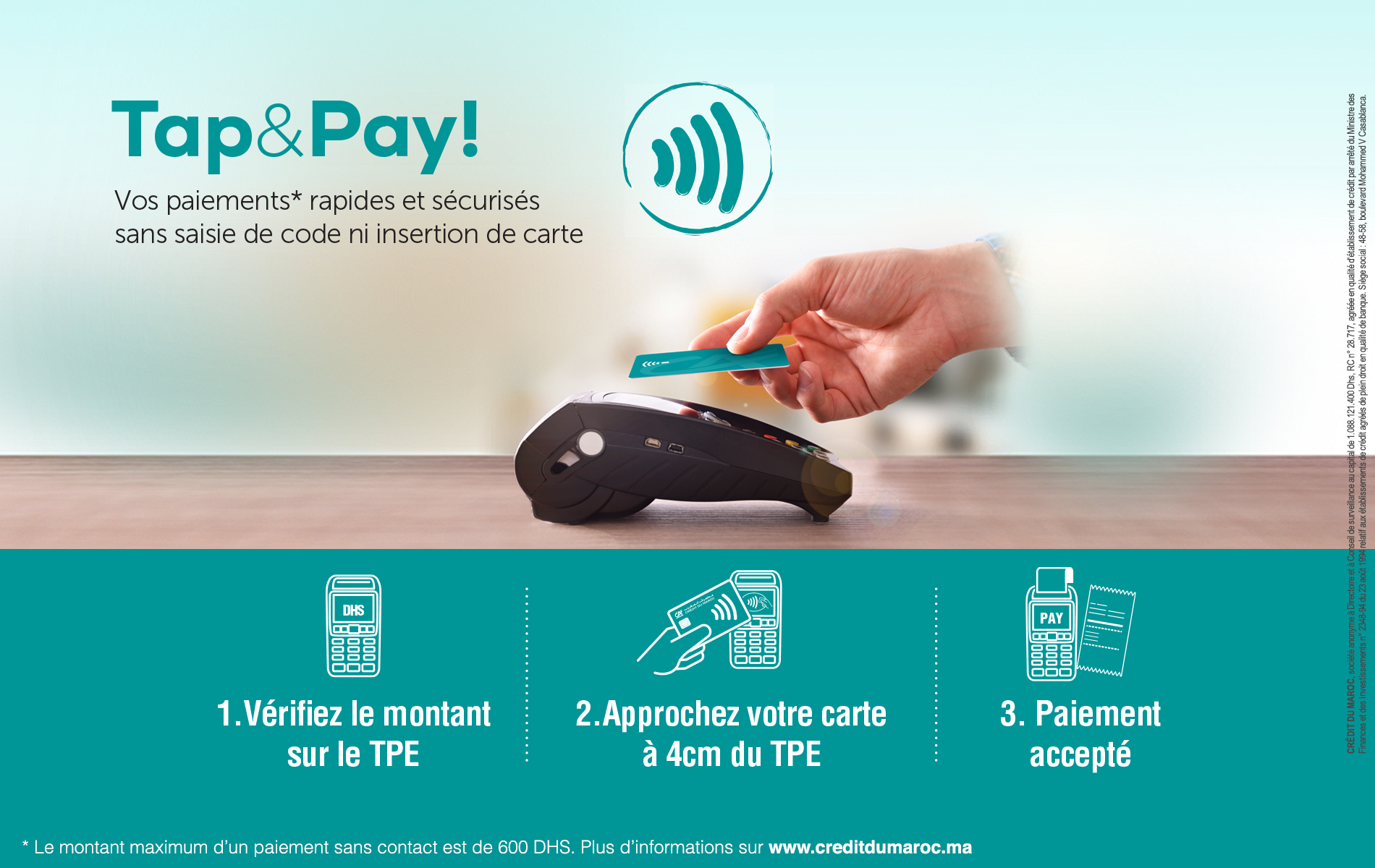 Carte de paiement sans contact